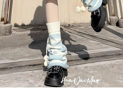Striped Knit Leg Warmers