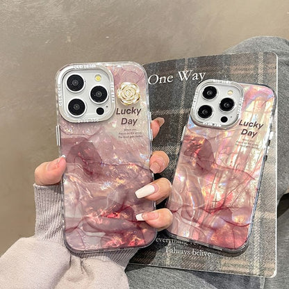 Case Print Floral Phone Marble