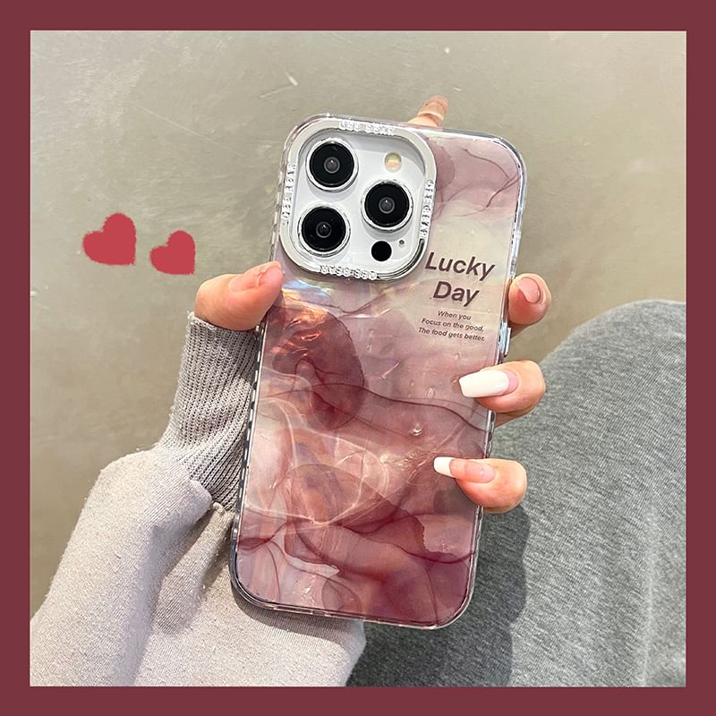 Case Print Floral Phone Marble