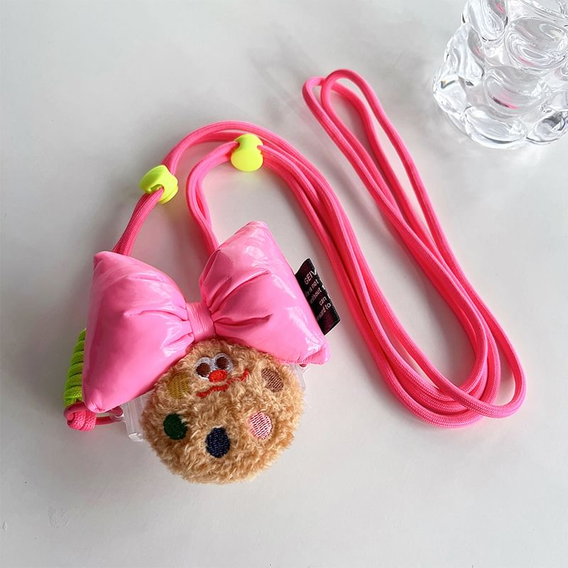 Set Cookie Bow Lanyard Phone Clip /