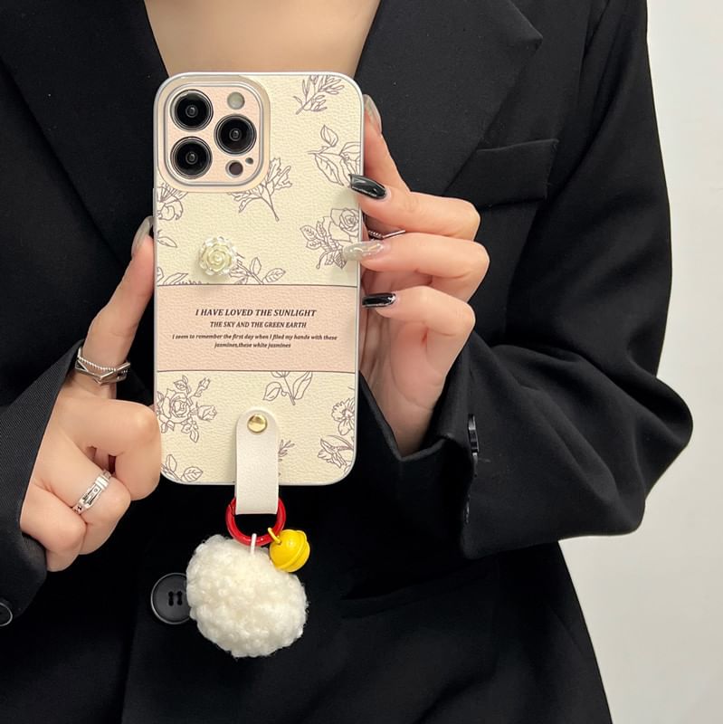 Rose Case Bell Pom Phone