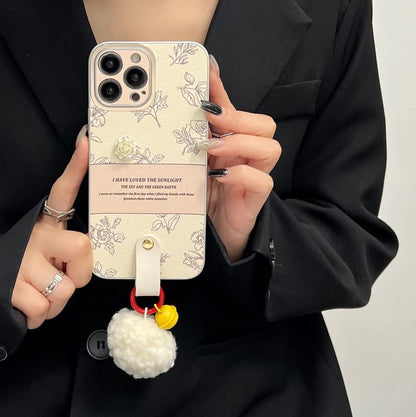 Rose Case Bell Pom Phone
