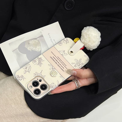 Rose Case Bell Pom Phone
