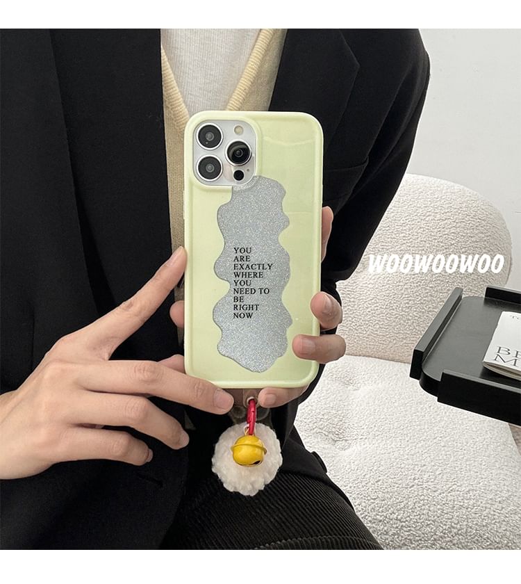 Telefonglocke Pom Case Schriftzug