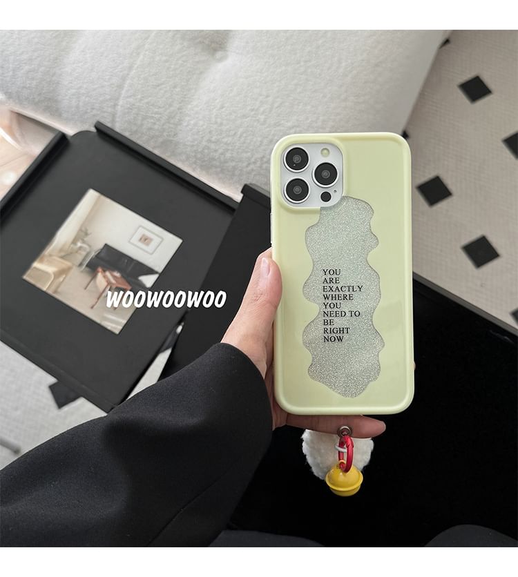 Telefonglocke Pom Case Schriftzug