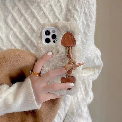 Toggle Button Phone Chenille Case