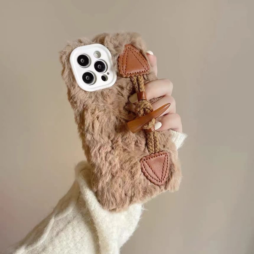 Toggle Button Phone Chenille Case