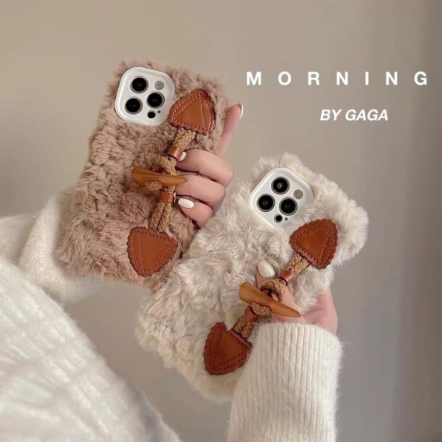 Toggle Button Phone Chenille Case