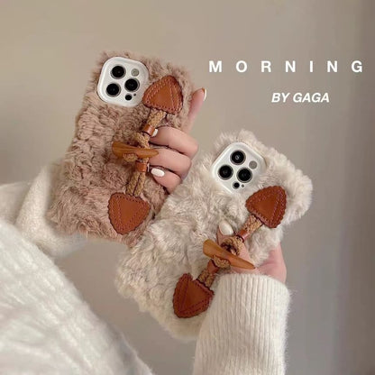 Toggle Button Phone Chenille Case