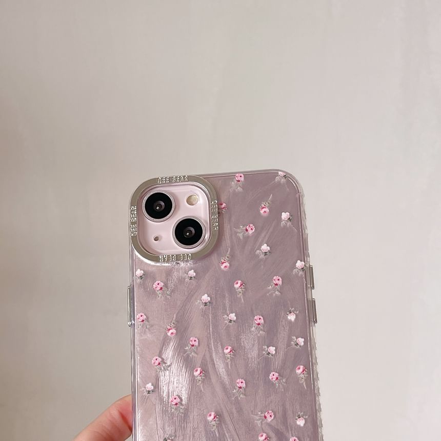 Hülle für Handy mit Blumenmuster