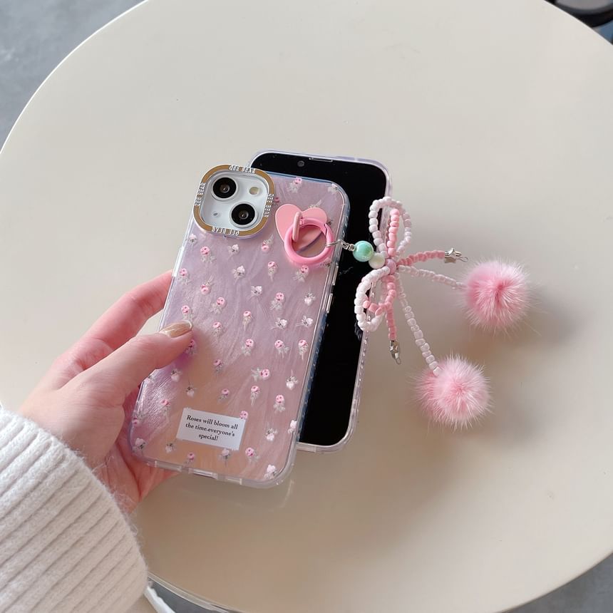 Hülle für Handy mit Blumenmuster