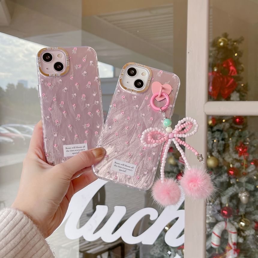 Hülle für Handy mit Blumenmuster