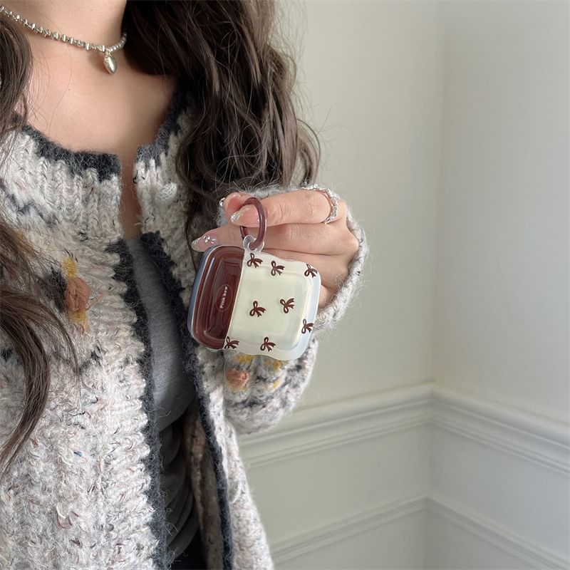 Two-Tone Bow Earphone Case Cover - Compatible with AirPods and AirPods Pro