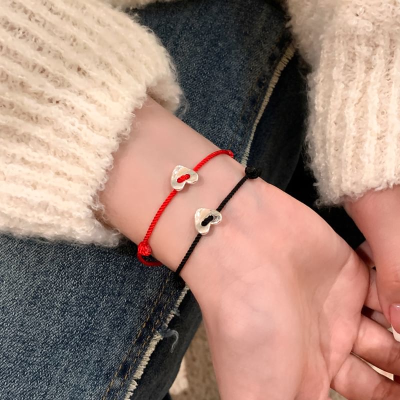 Bracelet Heart String Alloy