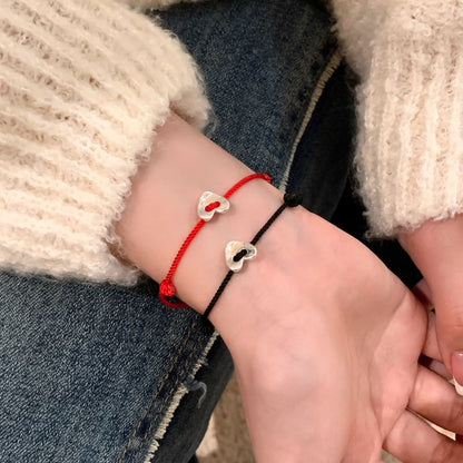 Bracelet Heart String Alloy