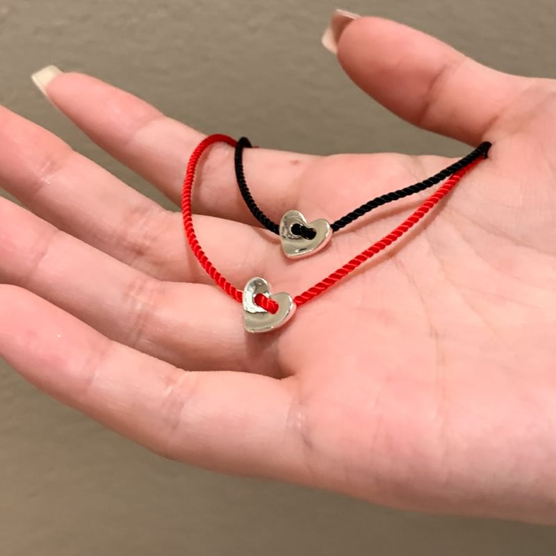 Bracelet Heart String Alloy