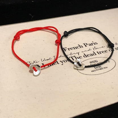 Bracelet Heart String Alloy
