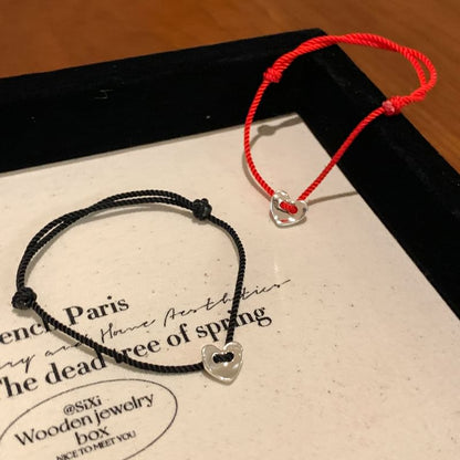 Bracelet Heart String Alloy
