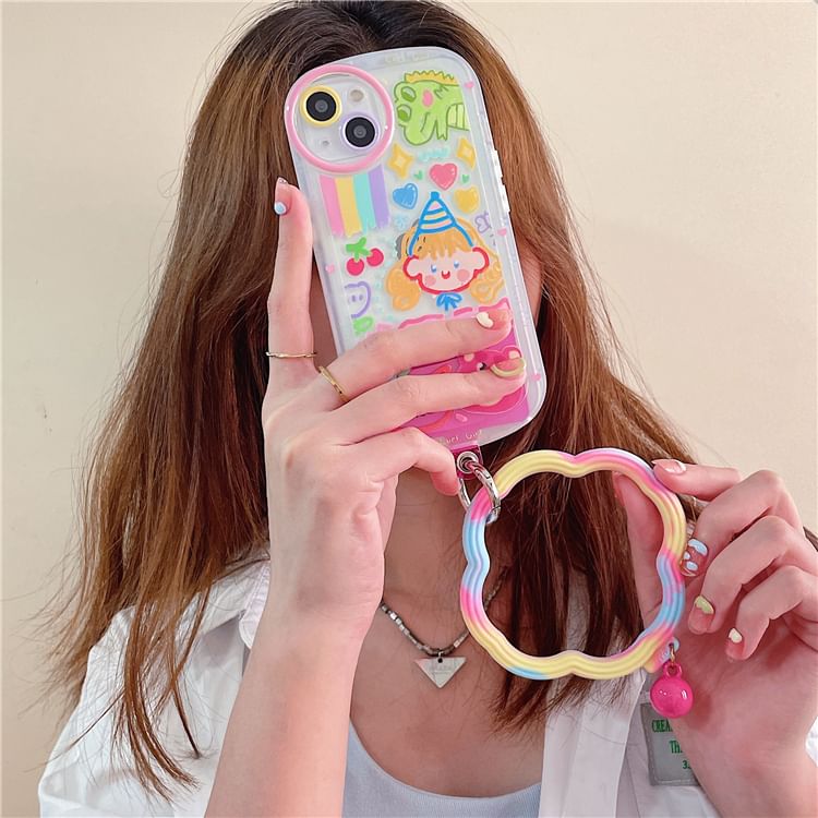 Gewelltes Telefon-Lanyard-Pad mit Riemen