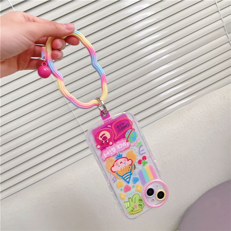 Gewelltes Telefon-Lanyard-Pad mit Riemen