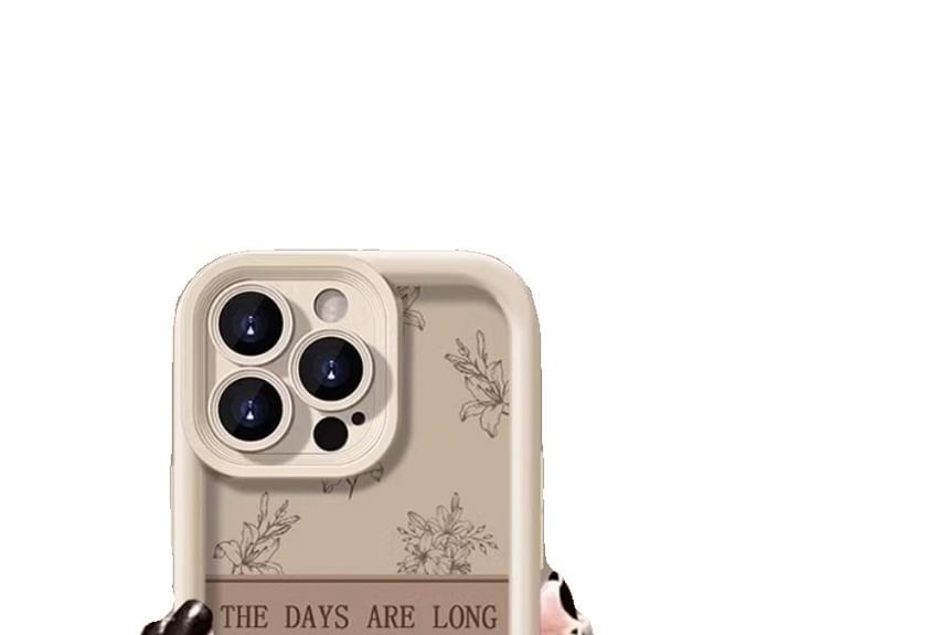 Lettering Floral Case Phone