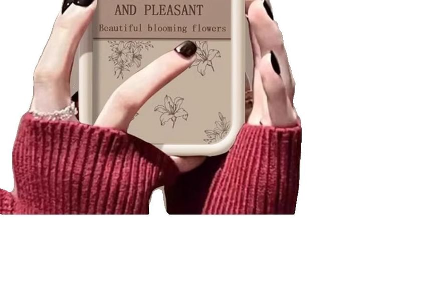 Lettering Floral Case Phone