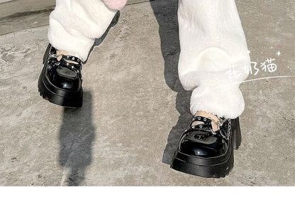 Fluffy Leg Bow Warmers