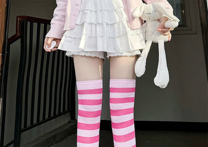 Socks Striped Over-the-Knee