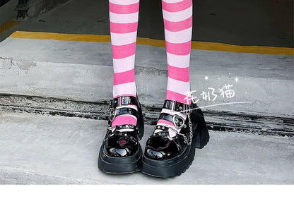 Socks Striped Over-the-Knee