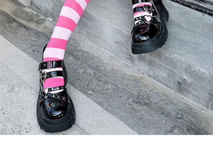 Socks Striped Over-the-Knee