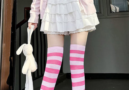 Socks Striped Over-the-Knee