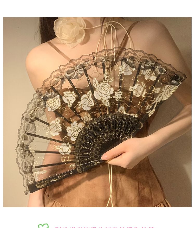 Set Fan Floral Hand / Foldable Designs) (Various Lace Choker
