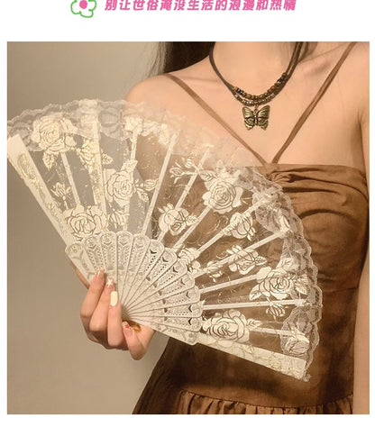 Set Fan Floral Hand / Foldable Designs) (Various Lace Choker
