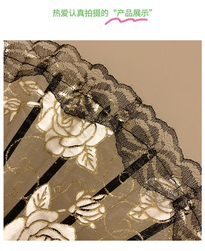 Set Fan Floral Hand / Foldable Designs) (Various Lace Choker