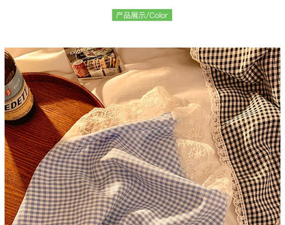 Triangle Designs) Head Scarf Trim Lace Plaid (Various