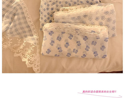 Triangle Designs) Head Scarf Trim Lace Plaid (Various