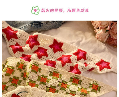 Scarf Embroidered Triangle (Various Designs) Head