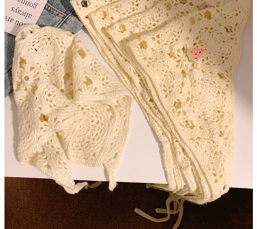 Scarf Embroidered Triangle (Various Designs) Head