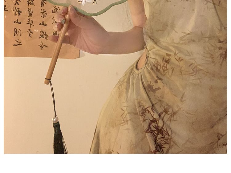 Hand-/Fächerbestickte Druckquaste