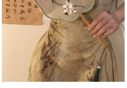 Hand-/Fächerbestickte Druckquaste