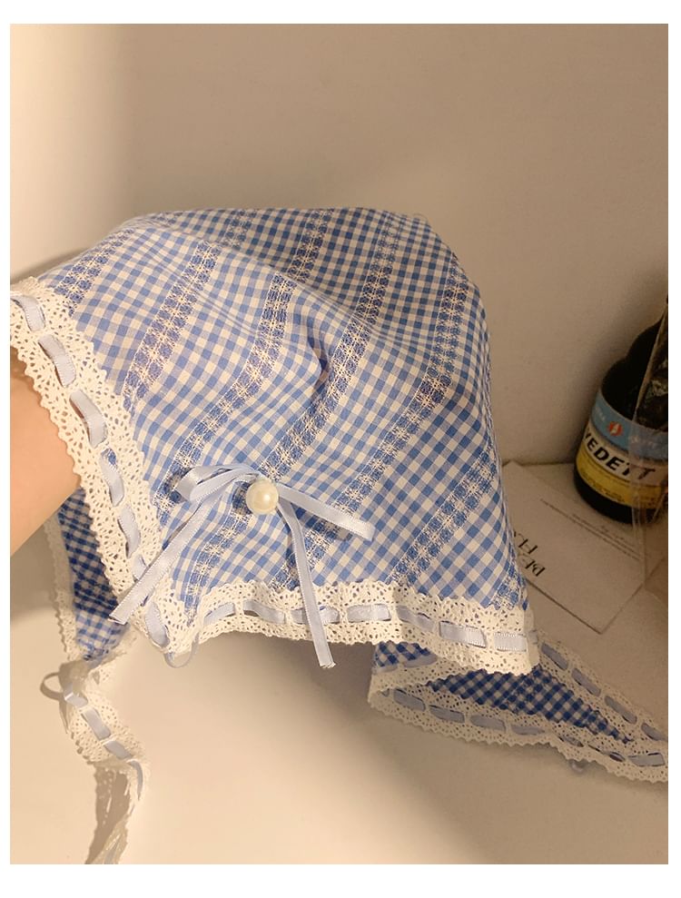 Set Spitzenkopftuch Scrunchie / Trim Print