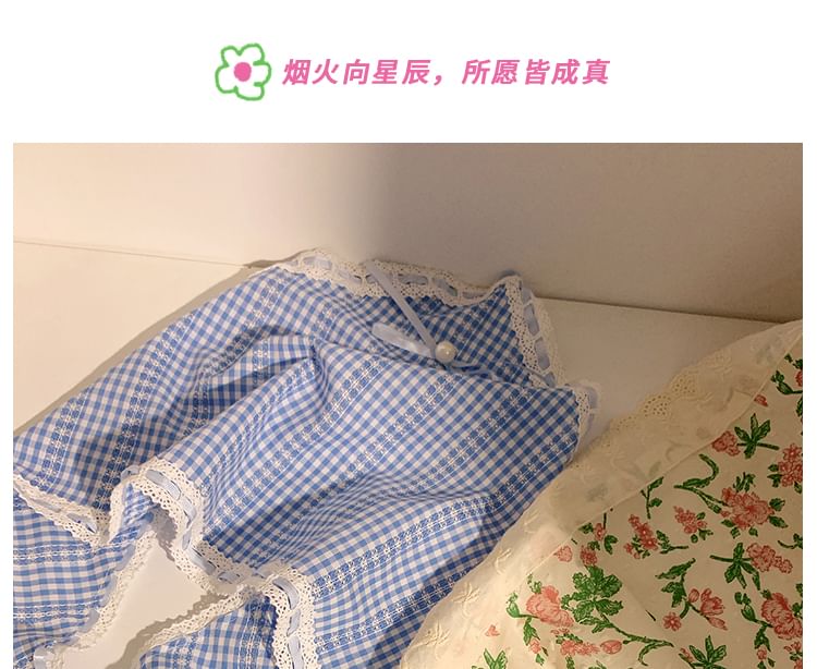 Set Spitzenkopftuch Scrunchie / Trim Print
