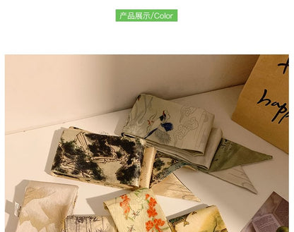 細幅スカーフヘアタイプリント