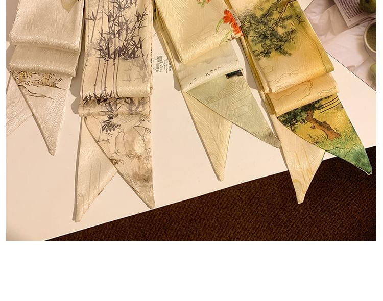 細幅スカーフヘアタイプリント