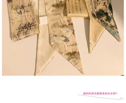 細幅スカーフヘアタイプリント