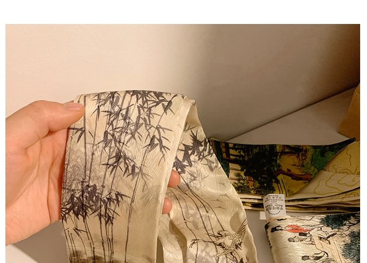 細幅スカーフヘアタイプリント