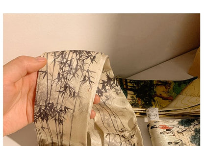 細幅スカーフヘアタイプリント