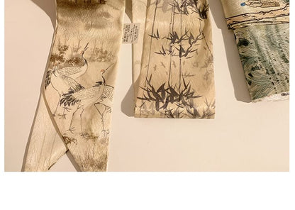 細幅スカーフヘアタイプリント