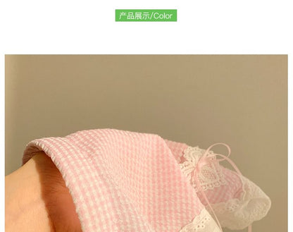 Spitzen-Bandana (verschiedene karierte Stirnband-Designs) Besatz