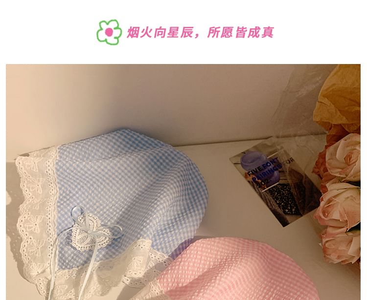 Spitzen-Bandana (verschiedene karierte Stirnband-Designs) Besatz